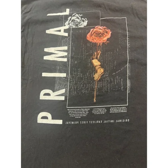 Empyre Primal Black Rose‎ Graphic T Shirt Large grunge goth vintage casual - Picture 5 of 5